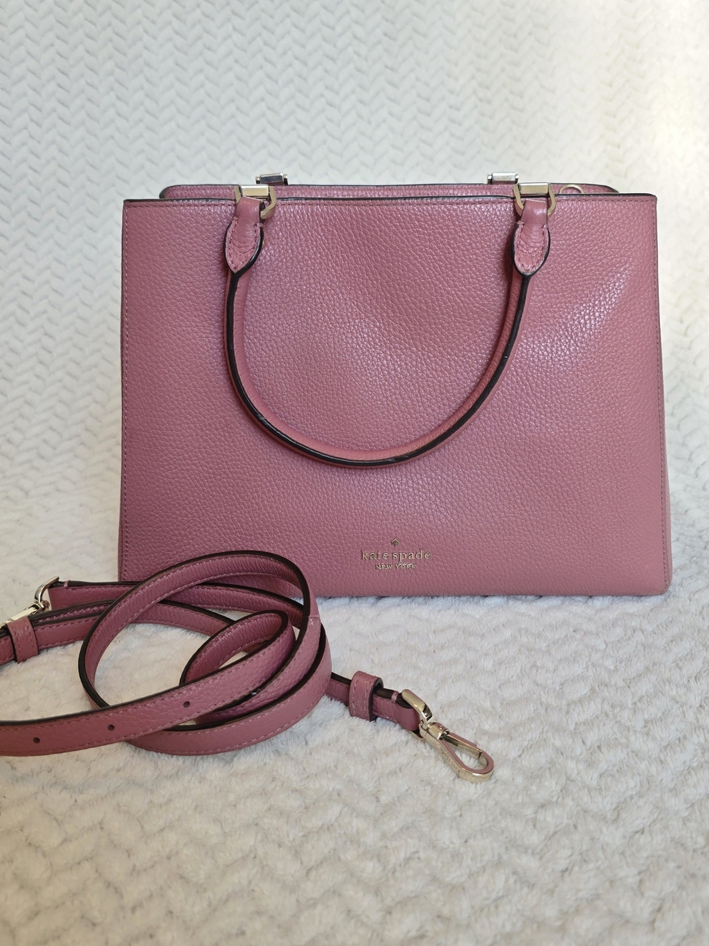 Kate Spade Muted Rose Leila Shoulder / Crossbody Satchel
